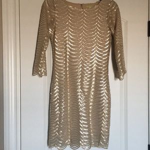 Gianni Bini gold sequined dress